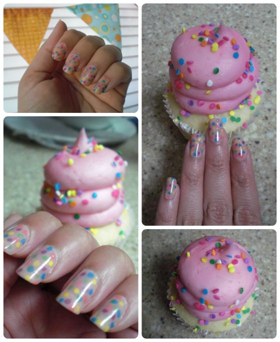 cupcake nail design